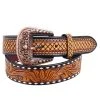 Rafter T Ranch Company Womens Floral/Sunflower Tooled Belt -Ariat shop 143285 default l