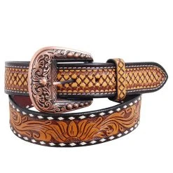 Rafter T Ranch Company Womens Floral/Sunflower Tooled Belt
