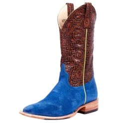 Macie Bean Women's Top Hand Macie Bean Robins Egg Blue Suede Cowgirl Boot