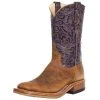 Anderson Bean Women`s AB Tan American Bison 11` Purple Embossed Top Tan Vcrepe Boot -Ariat shop 148386 default l