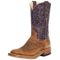 Anderson Bean Women`s AB Tan American Bison 11` Purple Embossed Top Tan Vcrepe Boot -Ariat shop 148386 default l 7b222585 5946 4a3e bbe1 946f2cdbf776