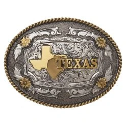 And West Texas State Oval Rope Edge Buckle