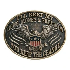 And West I'll Keep My Guns, Money & Freedom Buckle