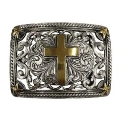 And West Filigree Cross Buckle