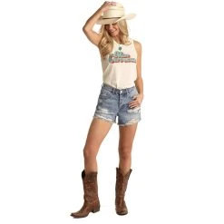 Rock & Roll Denim Women's High Rise Distressed Shorts