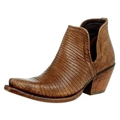 Ariat Women's Naturally Distressed Brown Dixon Lizard Western Boot