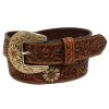Mf Western Products Women's Ariat Floral Tooled Sunflower Concho Belt -Ariat shop 151898 default l