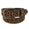 Gem Dandy Accessories Women's Leopard Hair On Hide Leather Belt -Ariat shop 152070 default l