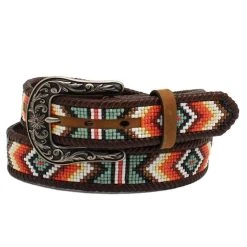 Mf Western Products Women's Nocona Southwestern Pattern Beaded Belt