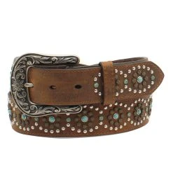 Mf Western Products Women's Nocona Studded Leather Belt
