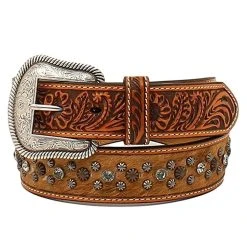 Mf Western Products Women's Nocona Hiar On Studded Belt
