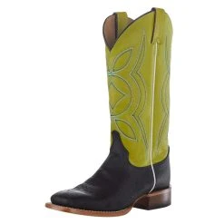 Justin Boots Women's Minick Dusk Black 13` Green Top Boot