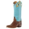 Justin Boots Women's Hattie Saddle Tan 13` Turquoise Square Toe Boot -Ariat shop 152737 default l