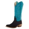 Macie Bean Women`s MB TH Black Suede 13in. Turquoise Sinsation Boot