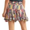 Rock & Roll Denim Women's Panhandle Multi-Print Blocked Skirt -Ariat shop 155500 default l