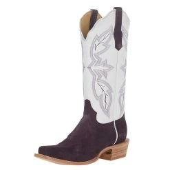 R. WATSON BOOTS R Watson Boots R Womens Plum Roughout 13in White Top Boot