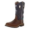 Twisted X Womens Brown 11in Navy Alloy Toe Work Boot -Ariat shop 155640 default l