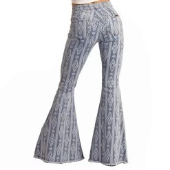 Rock & Roll Denim Women's N High Rise Printed Flare Jeans -Ariat shop 155866 default l a6b7e242 d647 42c2 89bf e4c53046ebe2