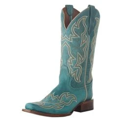 Circle G Women`s Turquoise Embroidered 12in. Boot