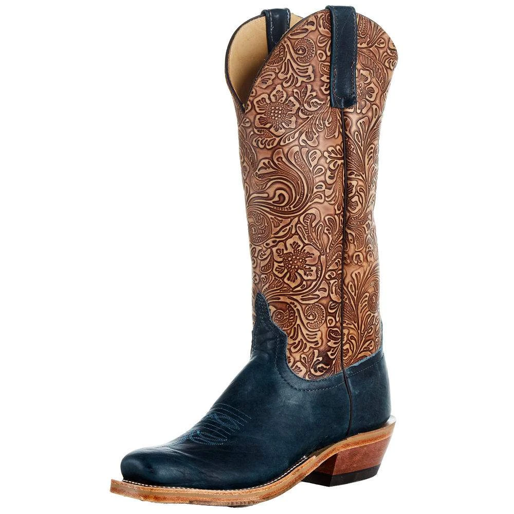 Anderson Bean Women`s Indigo Navajo Bison 13in. Rose Tool Top 3 Anderson Bean Women`s Indigo Navajo Bison 13in. Rose Tool Top