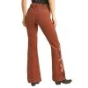 Rock & Roll Denim Corduroy Embroidered Trouser