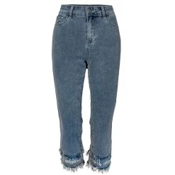 True Blue Women's Frisette Capri With Double Fray