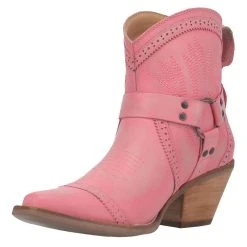Dingo 1969 Women's Gummy Bear Pink Snip Toe 6 Harness Bootie