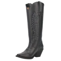 Dingo 1969 Women's Tin Lizzy Black 15in. Leather Snip Toe Western Boot