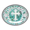 Mf Western Products M&F Ladies Turquoise Stone Cross Buckle -Ariat shop 15894 default l