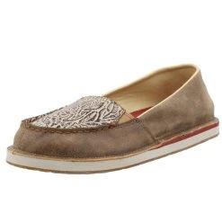 Twisted X Women's Bomber And Light Taupe Slip On Loafer Casual