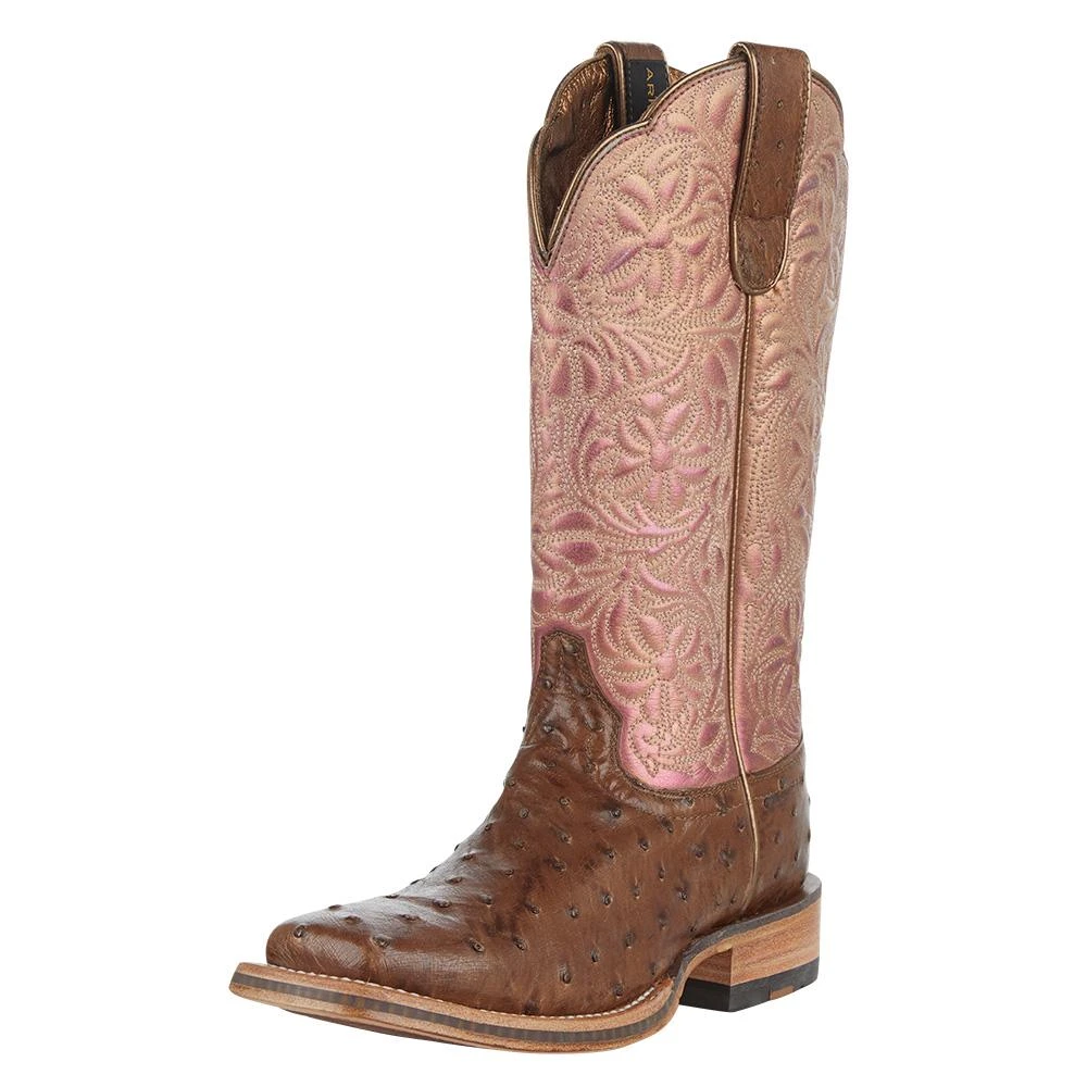 Ariat Women's Chocolate Full Quill 12in. Gold Top Cowgirl Boot 3 Ariat Women's Chocolate Full Quill 12in. Gold Top Cowgirl Boot