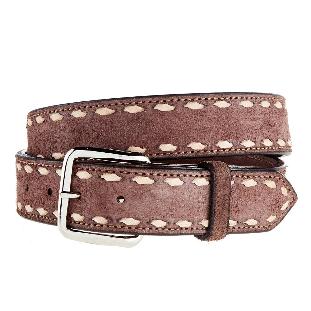 Texas Saddlery Chocolate Roughout Buckstitch Belt 3 Texas Saddlery Chocolate Roughout Buckstitch Belt