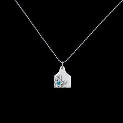 Vogt Silversmiths The Turquoise Blossom Eartag Pendant