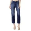 Risen Jeans Women's High Rise Dark Crop Jeans