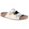 Roper Women's White Silver Hair On Hide Sandal