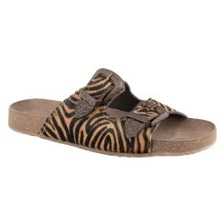 Roper Women's Zebra Print Hair On Hide Sandal