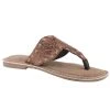 Roper Women's Brown Floral Embossed Sandal