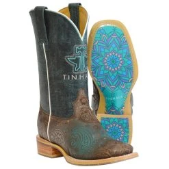 Tin Haul Women's 11 In Top Paisley Breeze-Mandalas Sole Cowgirl Boot