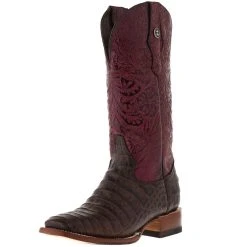 Tanner Mark Boots Women`s Brown Caiman Belly Print 13in. Boot