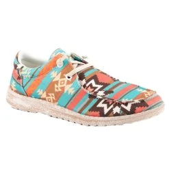 Roper Women's Hang Loose Blue Extec Printed Canvas Shoe
