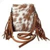 American Darling Cowhide Crossbody Purse With Fringe