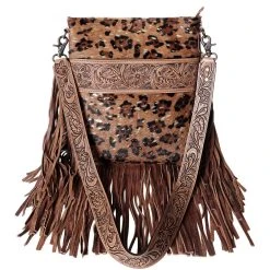 American Darling Cheetah Crossbody Purse With Fringe