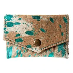 American Darling Turquoise Cowhide Coin Purse