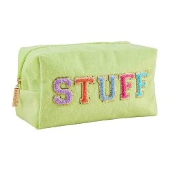 Mud Pie Terrycloth STUFF Patch Pouch