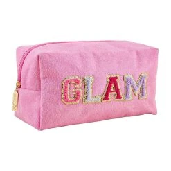 Mud Pie Terrycloth GLAM Patch Pouch