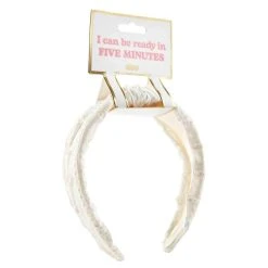 Mud Pie Women's White Eyelet Knotted Headband