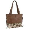 Womens Justin Tote Painted Pony Hair On Hide