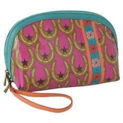Catchfly Horseshoe Print Cosmetic Dome Bag