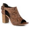 Roper Women's Mika Closed Back Brown Embossed Leather Mule 3In Heel -Ariat shop 163239 default l
