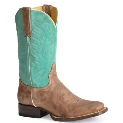 Roper Women's 11 In Turquoise Top Square Toe Cowgirl Boot
